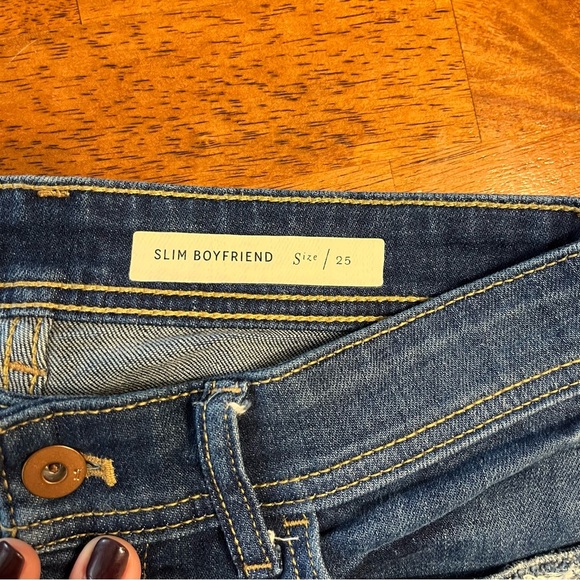 Pilcro and the Letterpress slim boyfriend blue denim jeans size 25 - Picture 4 of 13